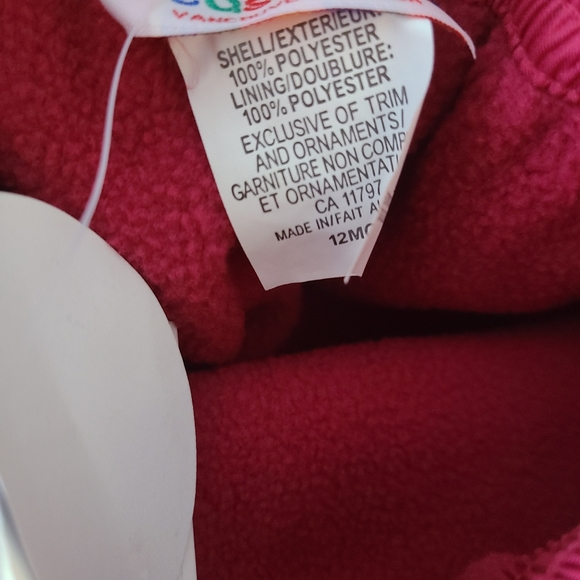 Cranberry colored fleece lined snow pants - Picture 3 of 4